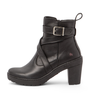 Leren enkellaarsjes 1763 Travel zwart