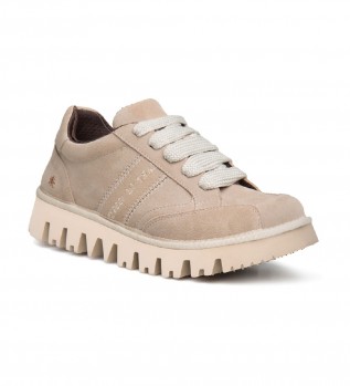 1800 Lux beige lederen sportschoenen