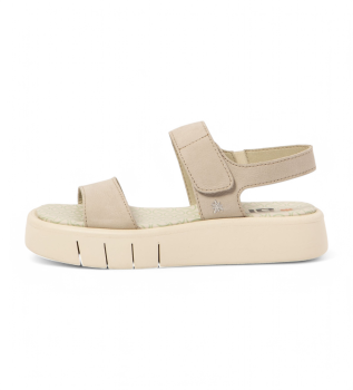 Sandalias de piel 1854F M�laga beige