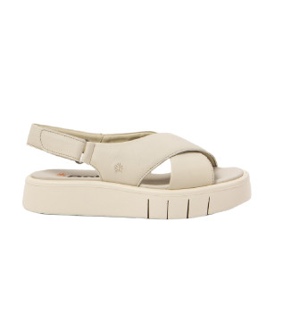Sandaler i l�der 1855 Malaga beige