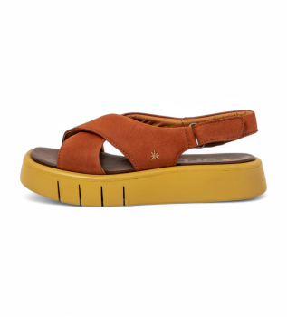 Leather sandals 1855 Malaga orange