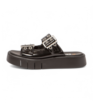 Sandalias de piel 1858 M�laga negro