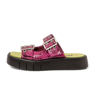 Sandalias de piel 1858 M�laga rosa