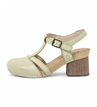 1874 I Wish limegr�na sandaler i l�der