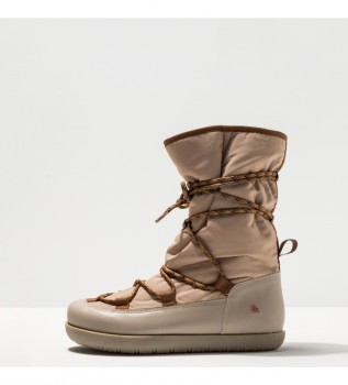 Barbara Bui Beige Cuero Y Gamuza Crema Shearling Trim Planas Botas De  Invierno 39 UK6 | eBay