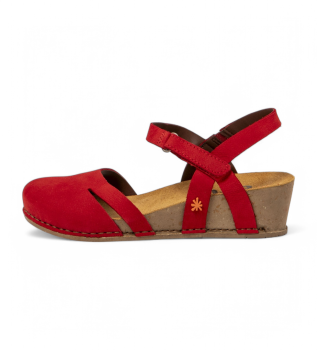 Sandalias de piel 1931  I Live rojo