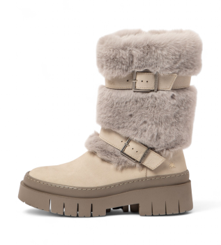 Leather Boots 1968 Amberes beige