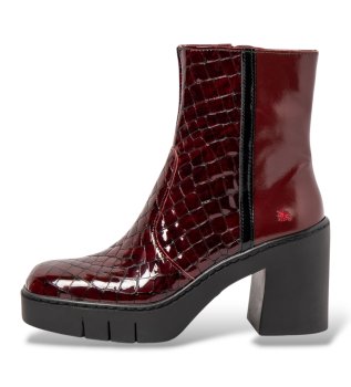 Stiefeletten aus Leder 1974 Berna bordeaux
