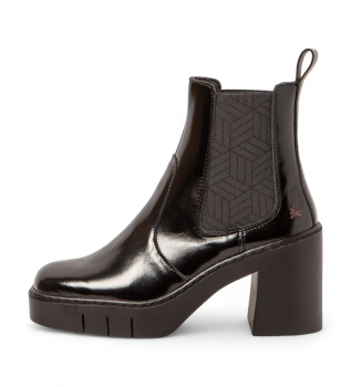 Stivali in pelle nera Berna del 1983