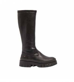 1956 Stivali in pelle nappa nera