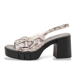 Sandalias 1994 de piel animalprint