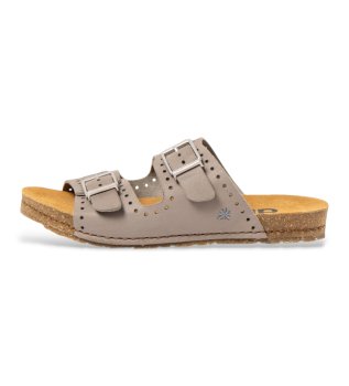 Sandalias 0127 de piel Roma gris