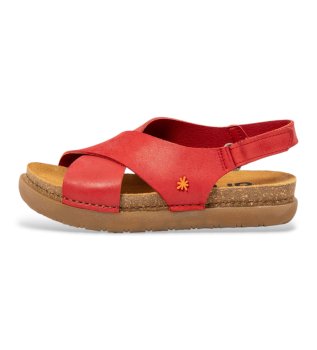 Leather Sandals 1710S Rhodes red