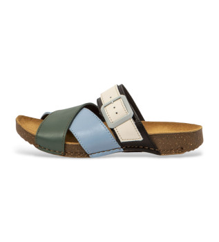 Multi Foliage-Cloud sandaler i lder multicolour