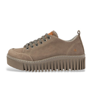 Sneakers Brighton in pelle color talpa