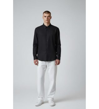 Chemise en lin marine