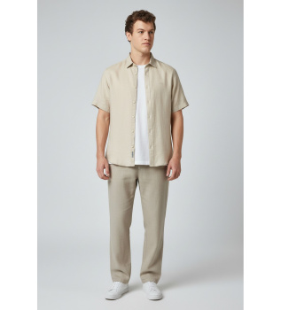 Chemise d�contract�e beige