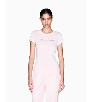 Dopasowany T-shirt różowy