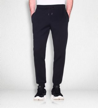 Calça de malha corte regular preta