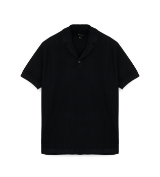 Contemporary navy polo shirt