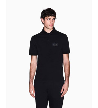 Polo in cotone nero