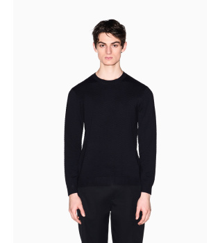 Technical navy jumper