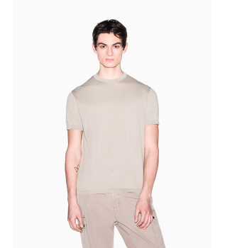 Ribbed Tricot beige T-shirt