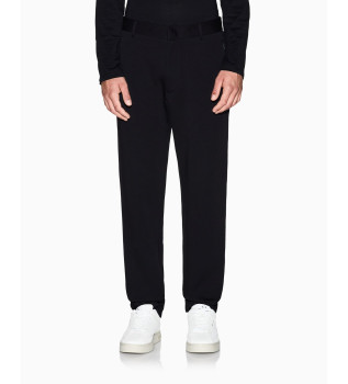 Pantaloni neri con tasche con cerniera