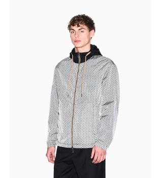 Veste ultralégère en nylon à effet irisé gris