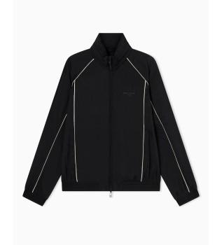Lightweight technical nylon jacket with matte black finish