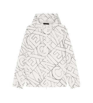 Witte windbreaker jas