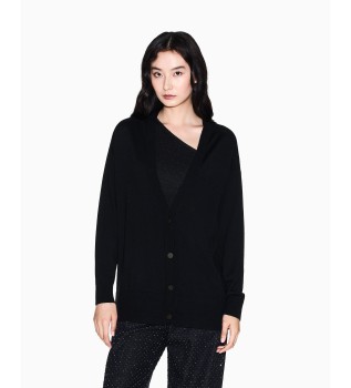 Luźny kardigan w kolorze czarnym