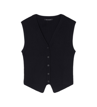 Gilet nero con scollo a V