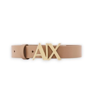 Ceinture � logo marron