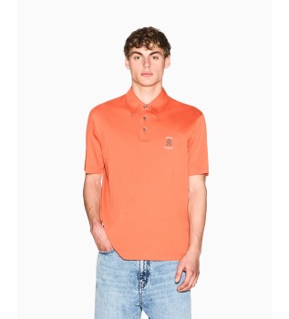 Orange oxide casual polo shirt