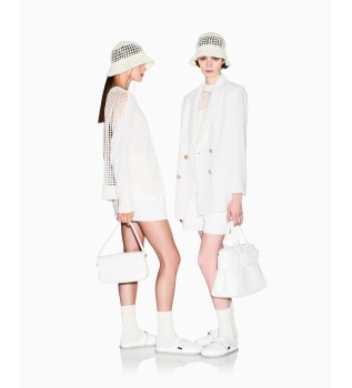 Camisola com decote em V branca