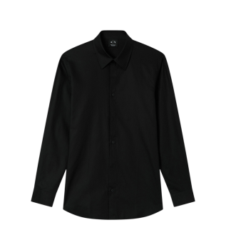 Camisa com log�tipo em jaquard preto