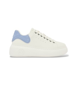 White vintage effect sneakers
