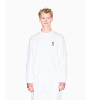 Felpa girocollo bianco sporco