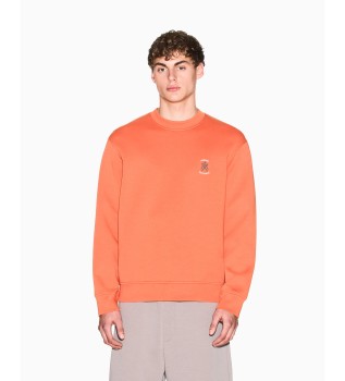 Crewneck regular fit sweatshirt orange