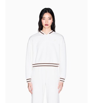Felpa bomber bianca