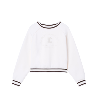 Felpa girocollo bianca