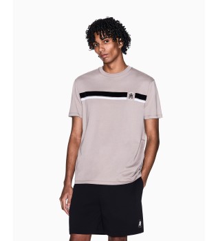 Regulan T-shirt with taupe band