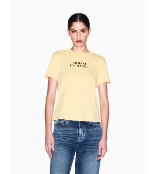 T-shirt i regular fit i klassisk gul bomullsjersey