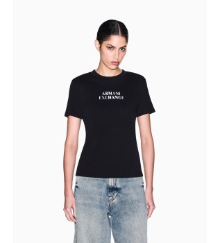 T-shirt i regular fit i klassisk svart bomullsjersey