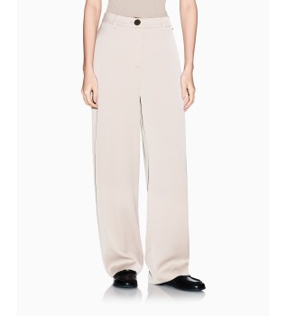 Straight beige trousers
