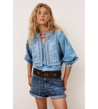 Laura denim blue denim shirt