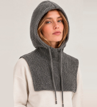 Capuche en cachemire Cadetto gris