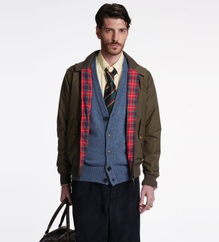Olivgrüne Harrington-Jacke G9