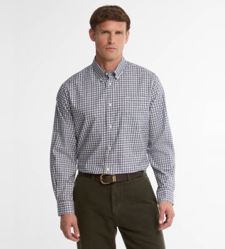 Camisa William de cuadros tattersall marino